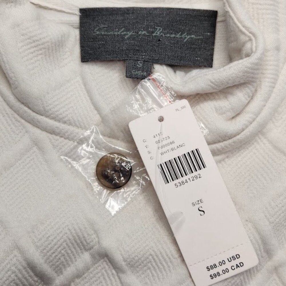 Sunday in Brooklyn (Anthropologie) Women's 3/4 Sleeve Mock Neck Sweater Sz Sm - Picture 4 of 4